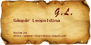 Gáspár Leopoldina névjegykártya